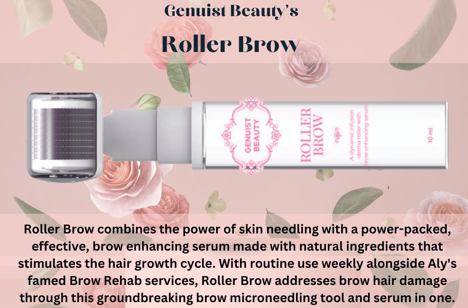 Genuist Beauty's Roller combines the power of skin needling with a brow enhancing serum in one powerful brow tool.