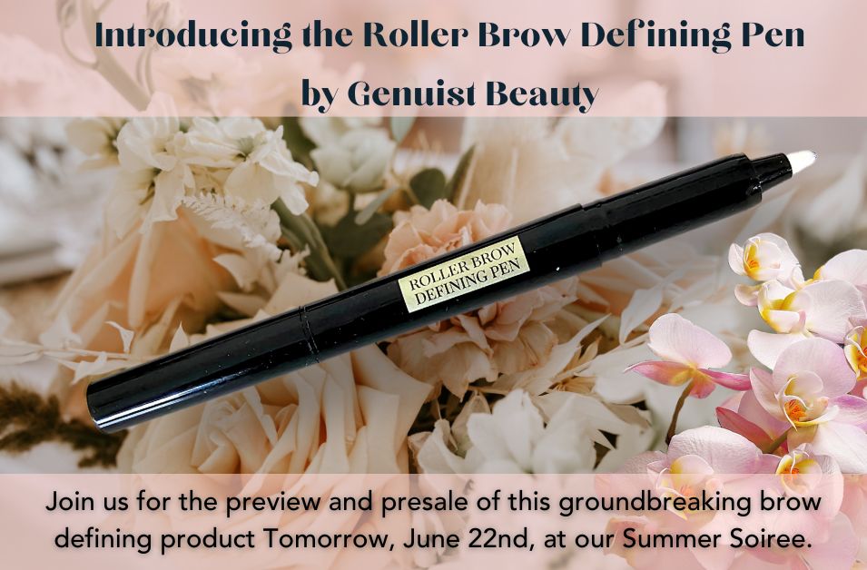 Introducing Genuist Beauty’s Roller Brow Defining Pen available at Authentic Beauty in Atlanta