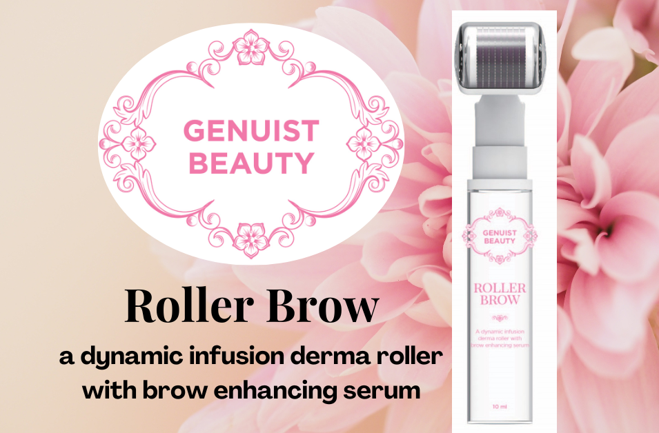 Roller Brow a brow derma roller with brow enhancing serum from Genuist Beauty 