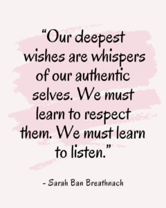 Quote from Sarah Ban Breathnach, the mentor of Alyson Hoag behind the Image Journey philosophy at Authentic Beauty in Atlanta.